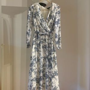 Lauren Ralph Lauren Belted Floral Georgette Dress
